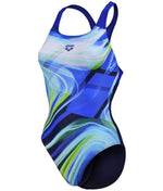 Visual Waves Swim PRO Back LB-760-Navy/Neon Blue M-1