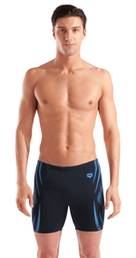 Poseidonia Swim MID Jammer-508-Noir/Turquoise-1