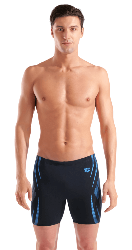 Poseidonia Swim MID Jammer-508-Noir/Turquoise-1