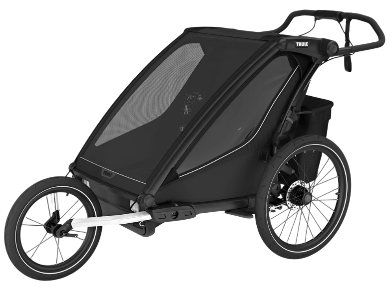 Poussette et Remorque Chariot Sport 2 Double Noir ENFANT-2