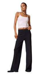 Wide LEG PIN Tuck-1401-Black-1