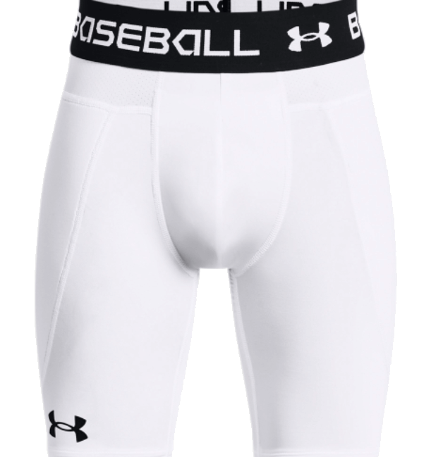 UA Utility Short Glissade JR + Coquille-100-Blanc/Noir-1