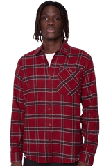 LS Flanel Plaid Shirt-Rouge-1