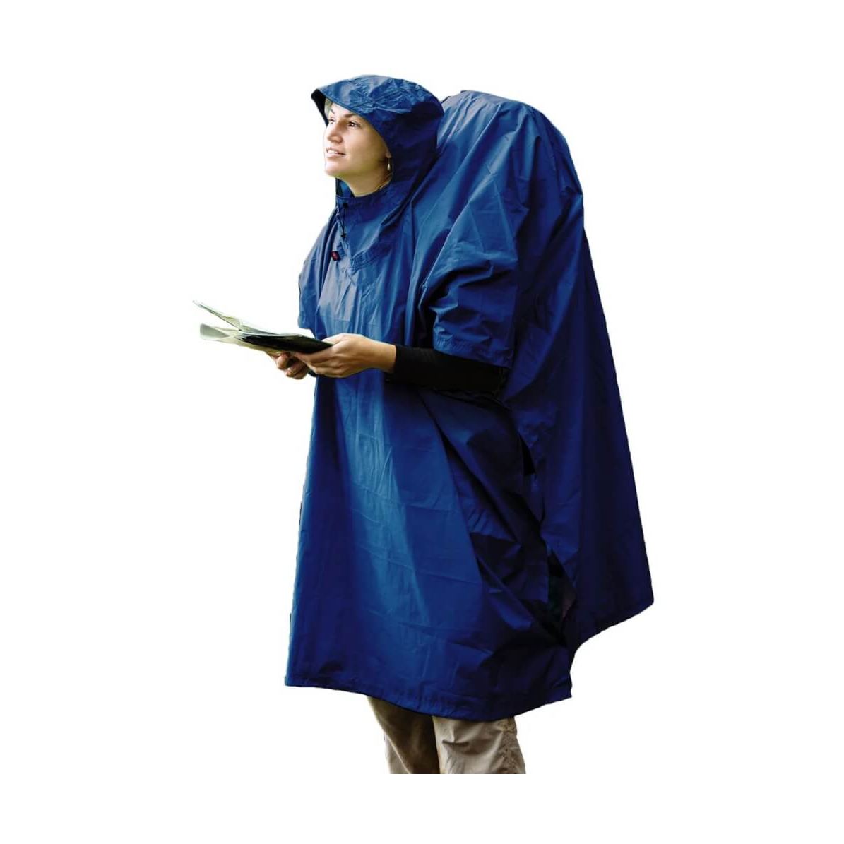 Nylon Tarp Poncho 408g-36-Bleu Royal-1
