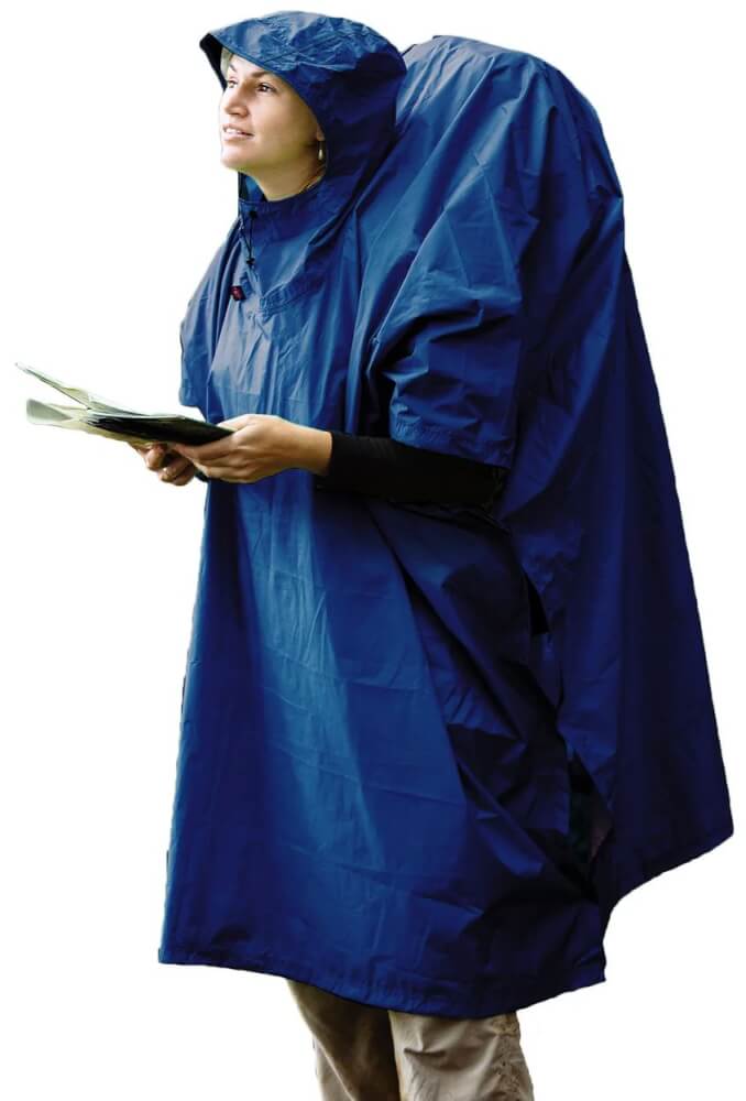 Nylon Tarp Poncho 408g-36-Bleu Royal-1