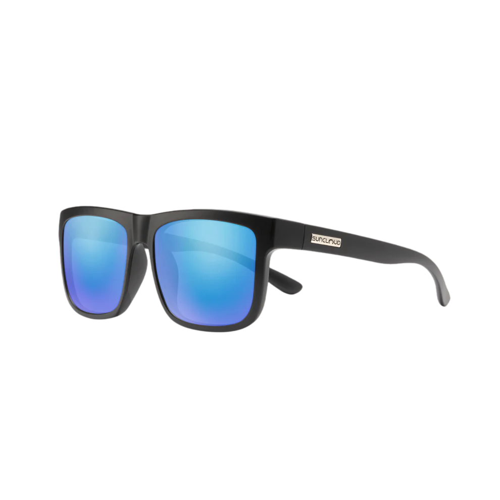 Quiver Matte Black Polarized Blue Mirror-1