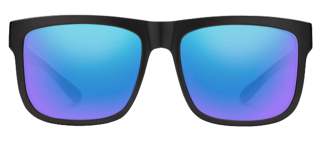 Quiver Matte Black Polarized Blue Mirror-5