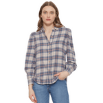 Button Front Shirt-30282-Rose Blue Plai-1