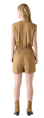 Smocked Detail Wrap Romper-8