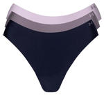 Pure Stretch NO Show Thong -Solid 3PK-538-Purple ACE-1