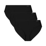 Pure Stretch NO Show Bikini Solid 3PK-001-Noir-1