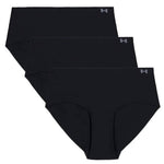 Pure Stretch NO Show Hipster-Solid 3PK-001-Noir-1