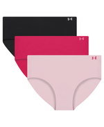 Pure Stretch NO Show Hipster-Solid 3PK-650-Shaded Fuchsia-1