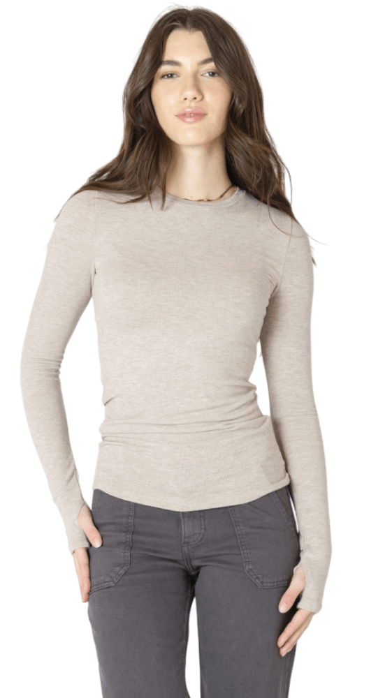 Brushed Crewneck-70286-Light HTR Taup-1