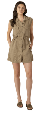 Utility Drawstring Waist Mini-19277-Mushroom-1