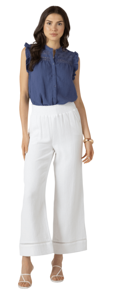Lace Insert Button Front-7