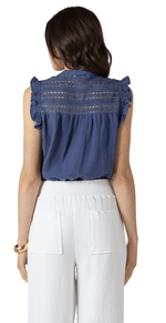 Lace Insert Button Front-8