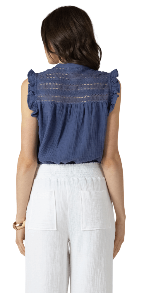 Lace Insert Button Front-6
