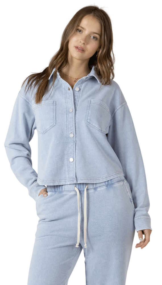 Cropped Knit Overshirt-1