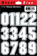 Chiffres #0-9 Autocollant-Blanc-1