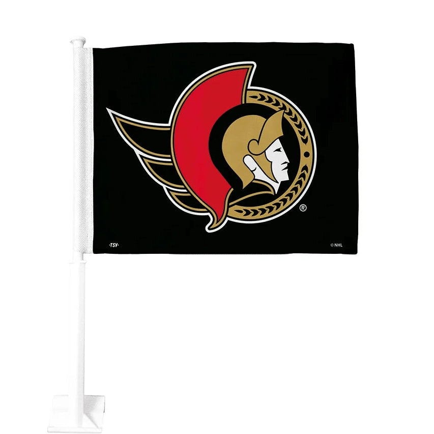 Drapeau d'Auto 2 Côtés Sénateurs-1