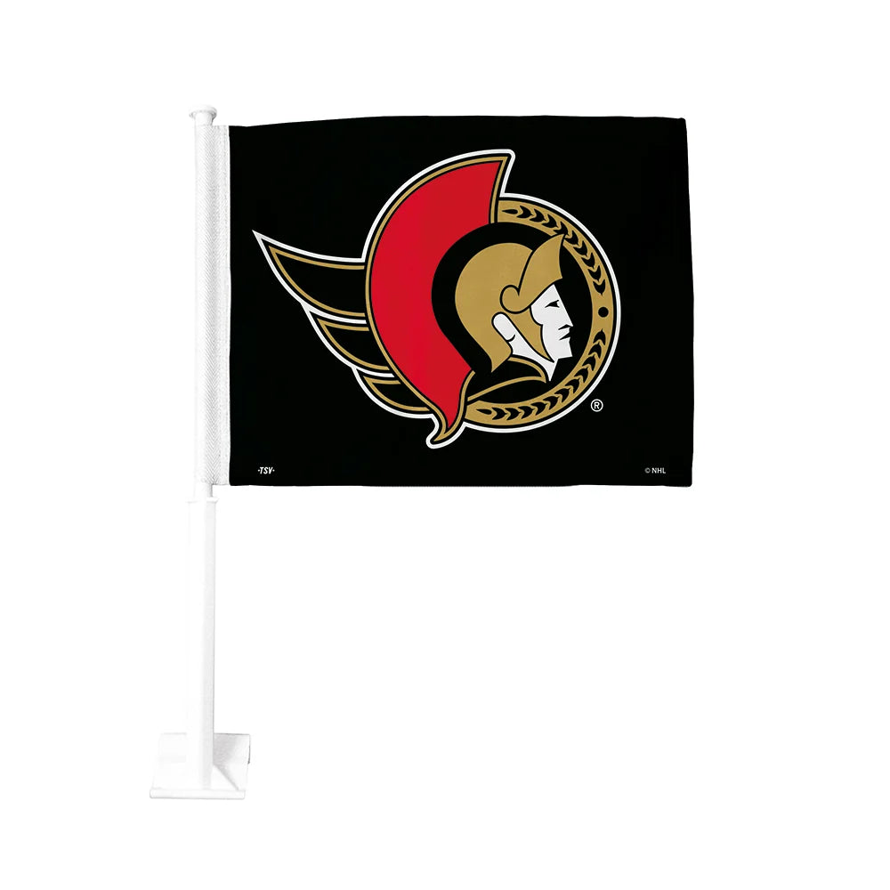 Drapeau d'Auto 2 Côtés Sénateurs-1