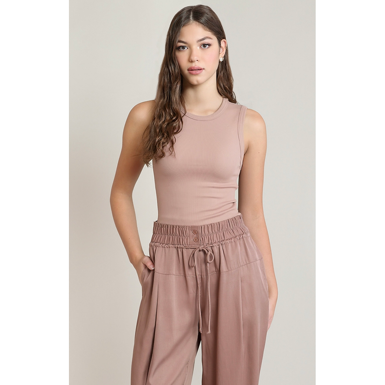 Ribbed Tank-15333-Dusty Rose-1