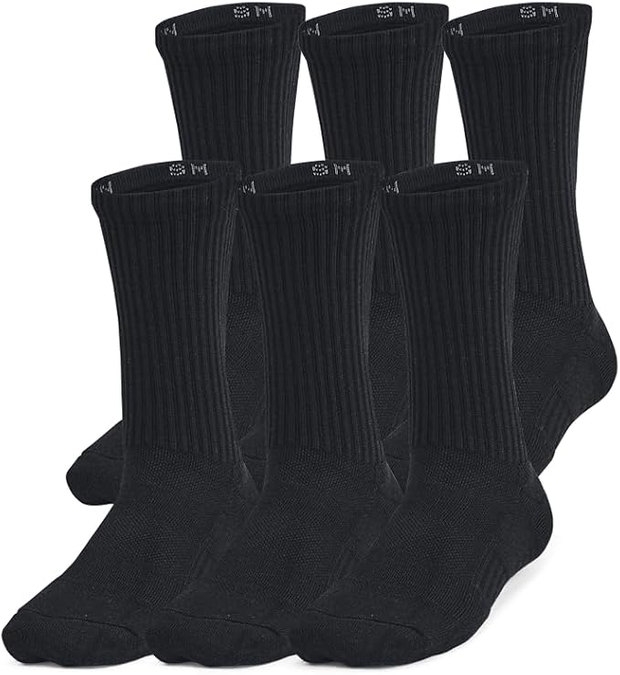 Training Cotton Crew 6PK-001-Noir/Noir/Blanc-1