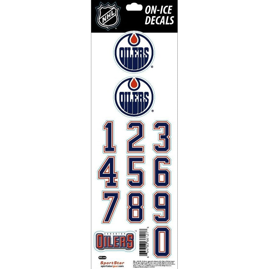 Décalque Pour Casque LNH-Oilers-1