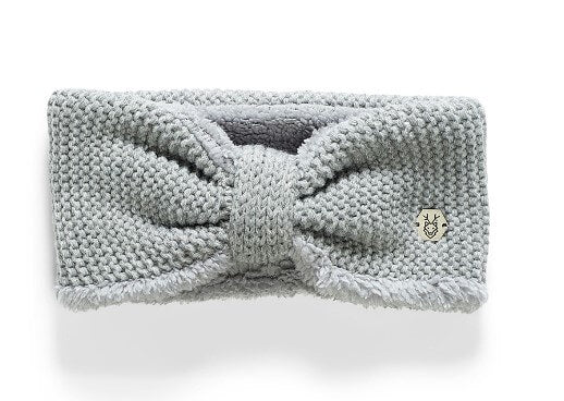 Bandeau Tricot Acrylique-Gris Pâle-1