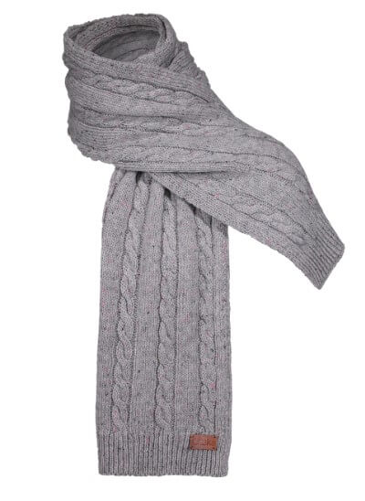 Foulard-Tricot Acry.-Gris-1