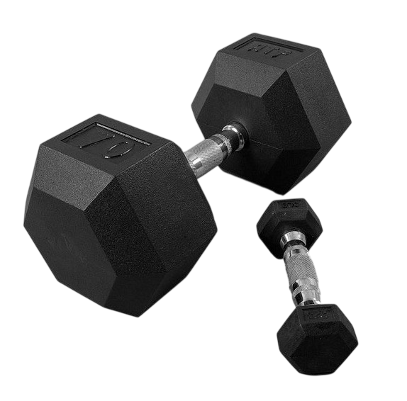 Haltères HEX EN Caoutchouc 35 LB-1