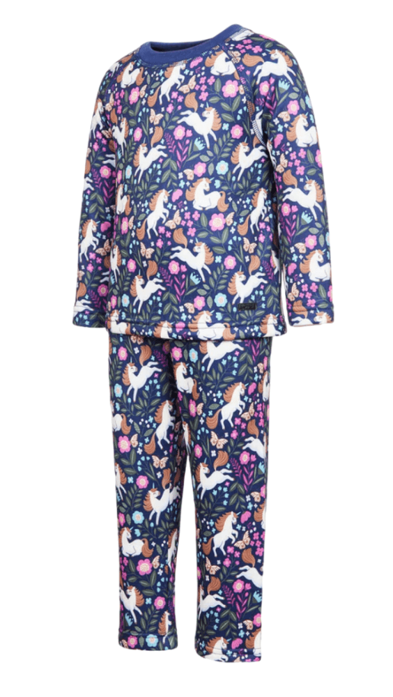 B3 Velvet Fleece SET-Happy Blue Unicorns-1