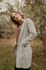 Cardigan RIB-Taupe-1