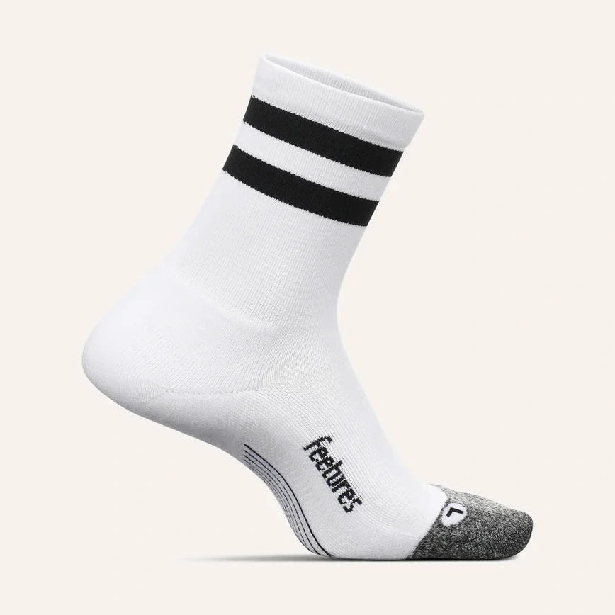 Elite Light Cushion Mini Crew-White High Top Stripe-1