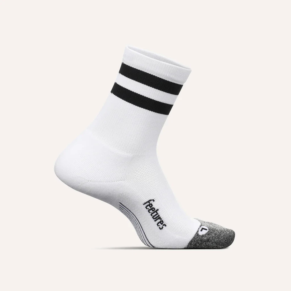 Elite Light Cushion Mini Crew-White High Top Stripe-1