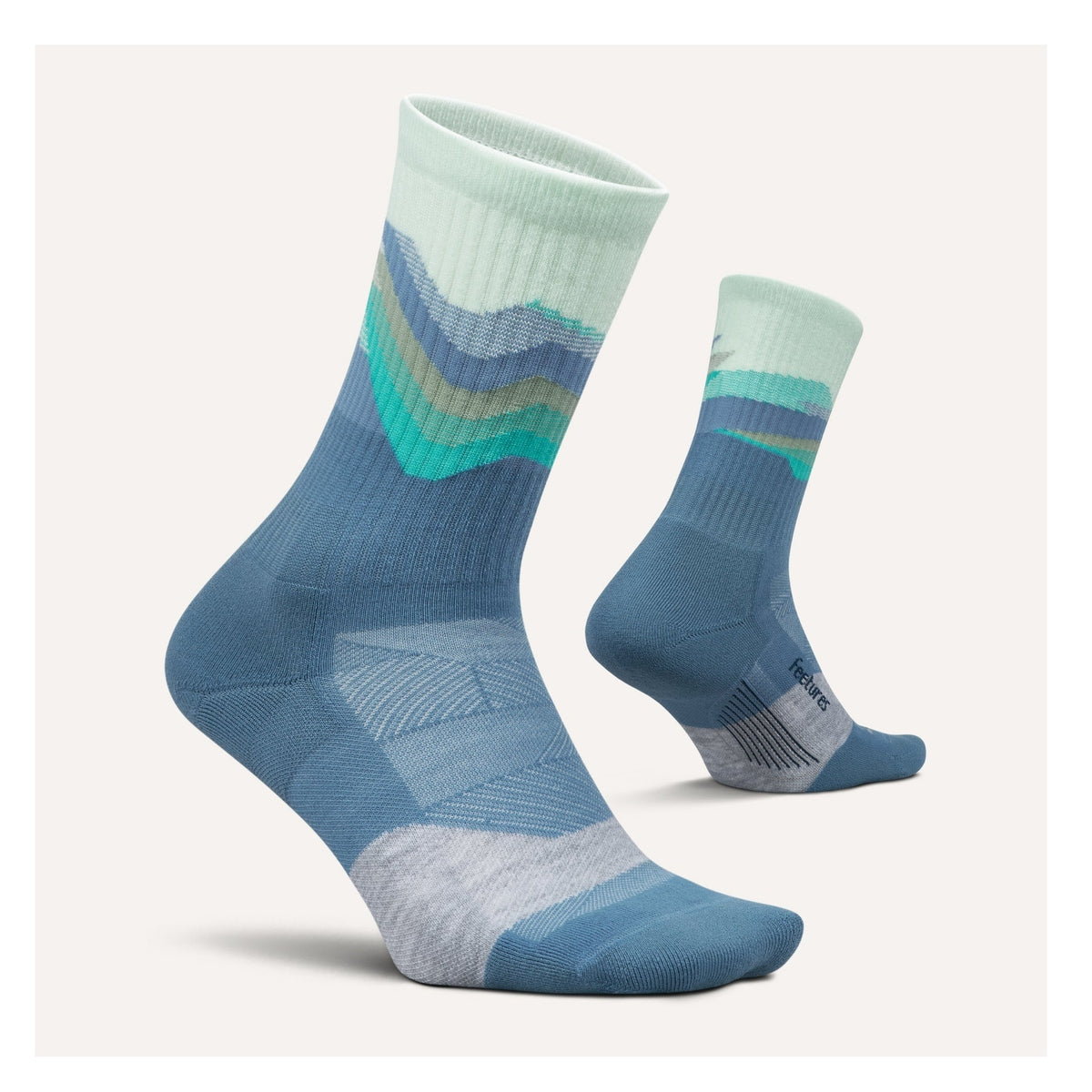 Trail Max Cushion Mini Crew-Tectonic Blue-1