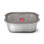 Steel Food BOX Medium-Grey/RED-1