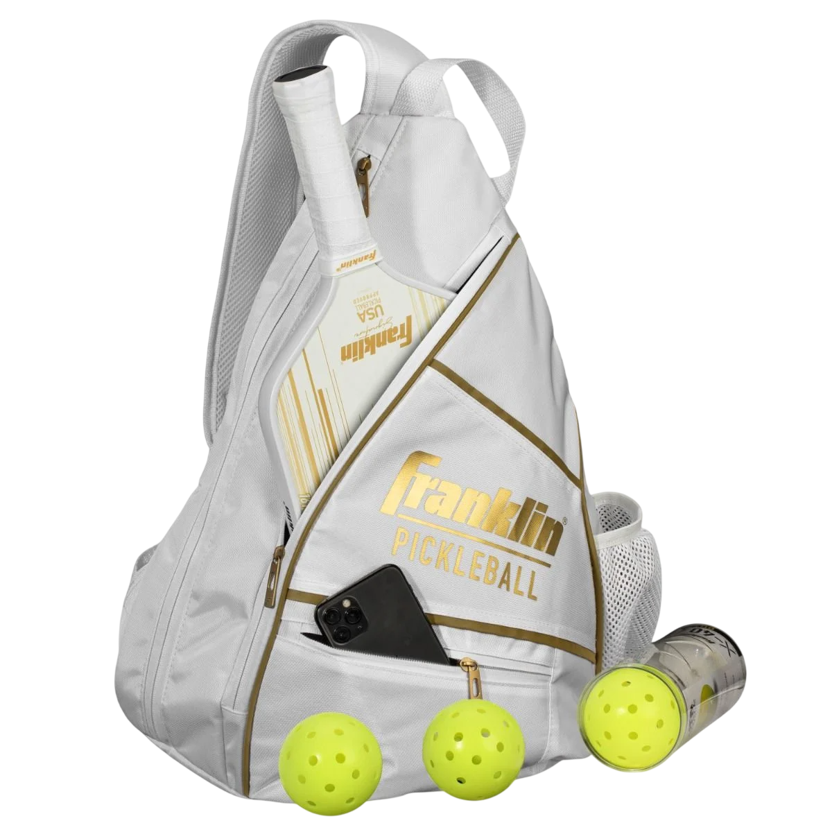 Sling Back Pack White/Gold-2
