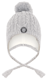 Winter Peruvian Knit With Pompom-194-Grey MIX-1