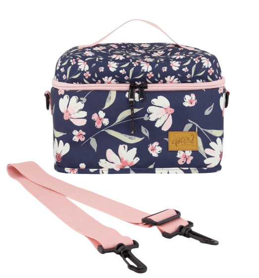 Lunch BOX-016-Printed Navy FLO-1