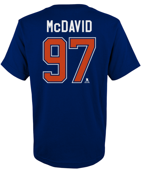 T-Shirt Name AND Number-Mcdavid/Bleu-1