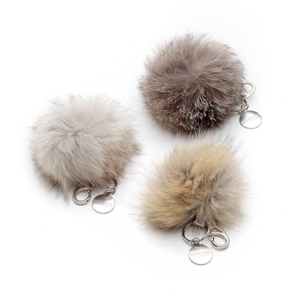 Pompom Keychain-9500-Raccoon-1