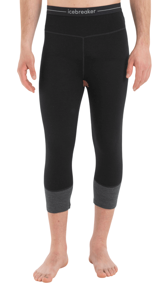 Merino 200 Zoneknit 3/4-091-Black/JET Heathe-1