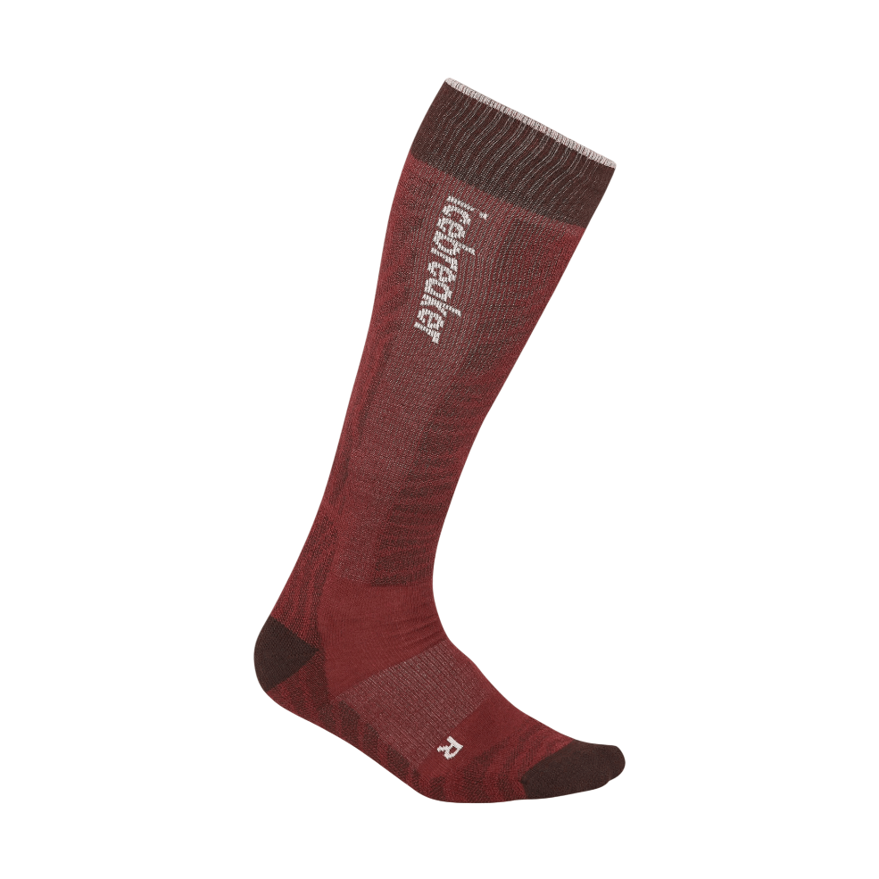 Merino Ski+ Light OTC Mountain Contour-Port/Bittersweet/SNO-1