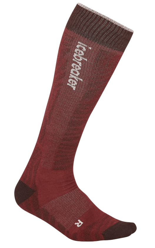 Merino Ski+ Light OTC Mountain Contour-Port/Bittersweet/SNO-1