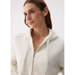 Chandail Ouaté Capuchon Plein ZIP Icone Max Femme