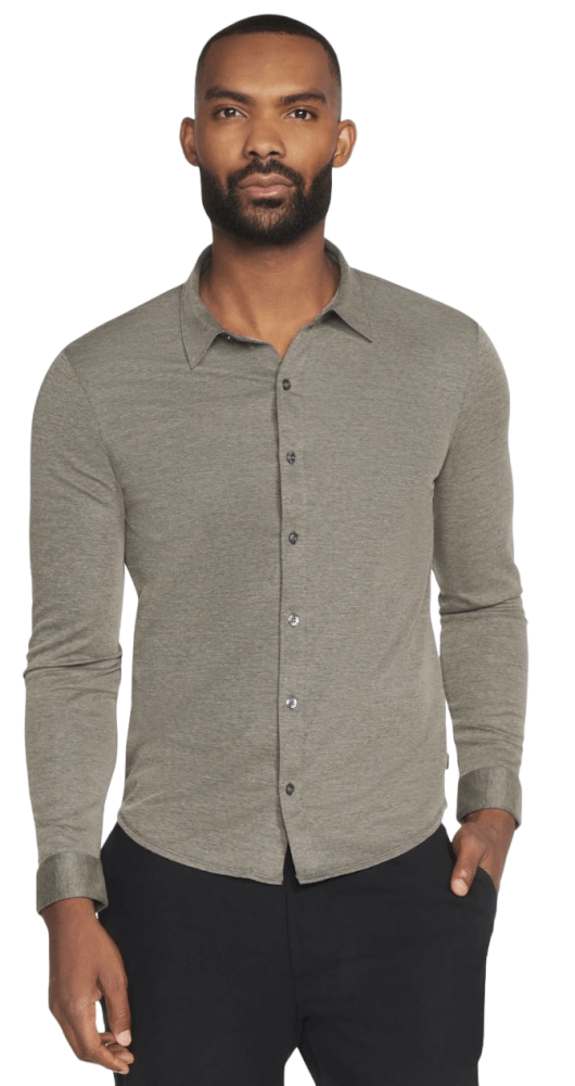 OFF Duty Button Down-Char-Charbon-1