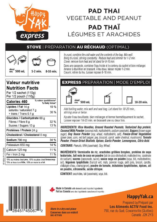PAD Thai Végétarien Arachides ET Légumes-1