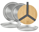 Picnic Plate SET of 4-001-Grey-1